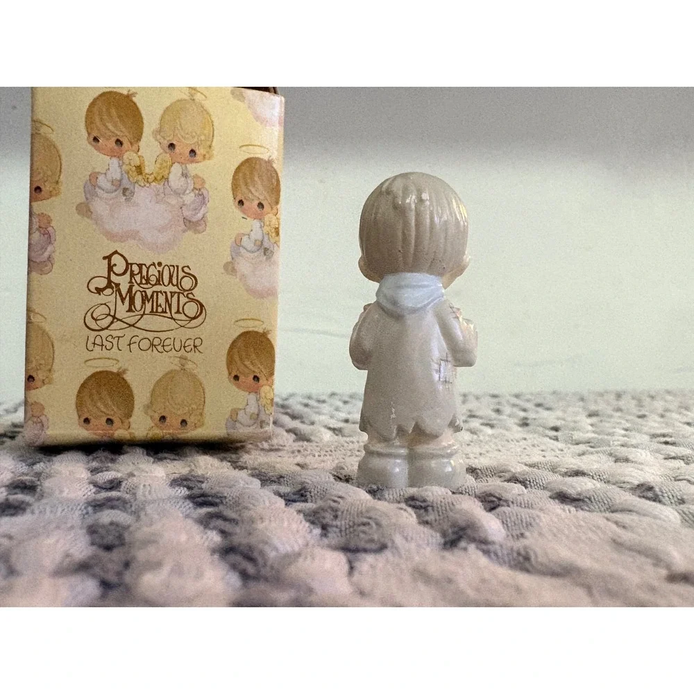Precious Moments I'll Play My Drum For Him Pewter Figurine 1991 Enesco in Box
